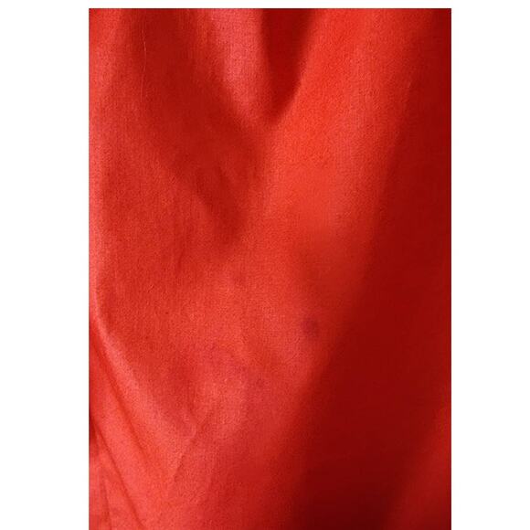 NY&C New York & Company Red Poplin Bow Front Button Up Blouse Medium NEW - Picture 7 of 10